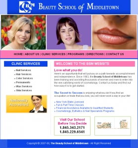 The Beauty School of Middletown,Cheap Website Design, Website Designing, Designers, 5 Page Website, HTML Website, Website Template, Template Designing, One End Solution, Logo Design
