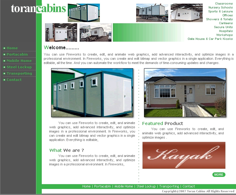 Toran Cabins,CMS Website, Database Website, Admin Driven Website, News System