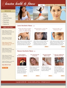 Houston Health & Fitness,Cheap Website Design, Website Designing, Designers, 5 Page Website, HTML Website, Website Template, Template Designing, One End Solution, Logo Design