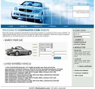 Clovis Autos,Cheap Website Design, Website Designing, Designers, 5 Page Website, HTML Website, Website Template, Template Designing, One End Solution, Logo Design