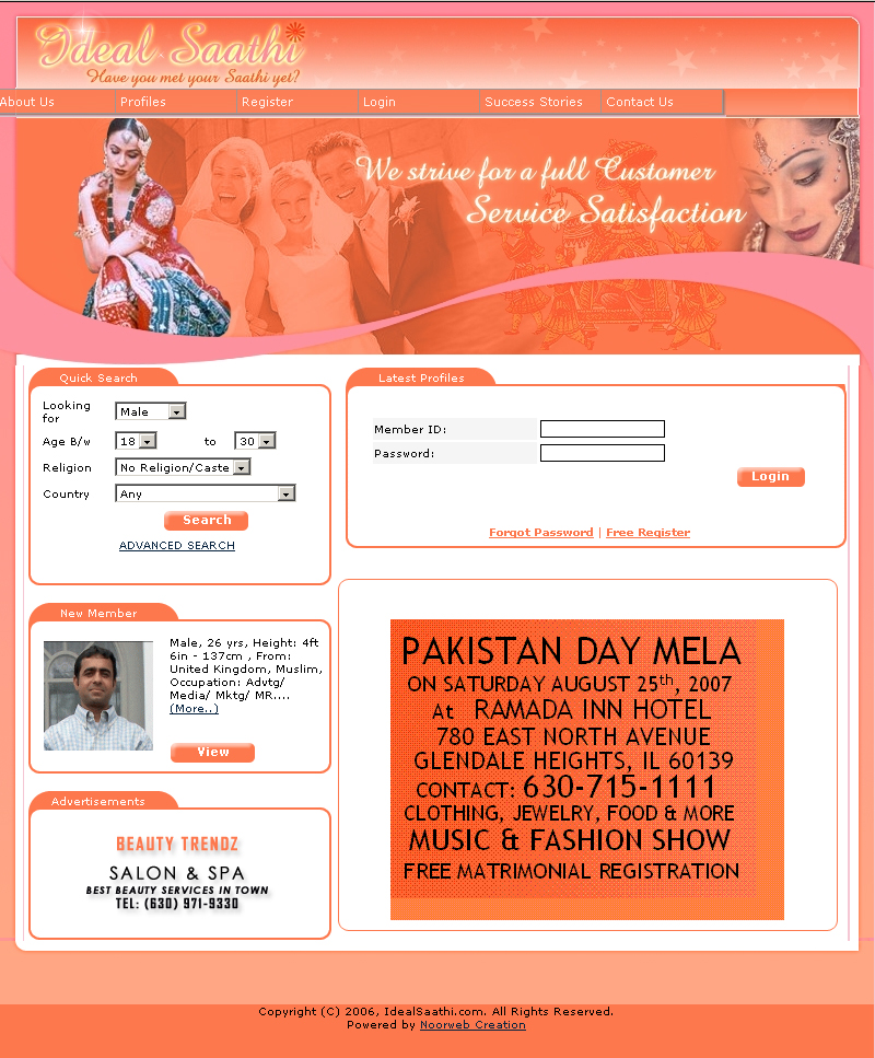 Ideal Saathi,Cheap Website Design, Website Designing, Designers, 5 Page Website, HTML Website, Website Template, Template Designing, One End Solution, Logo Design