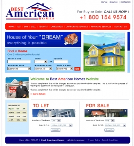Best American Homes,Cheap Website Design, Website Designing, Designers, 5 Page Website, HTML Website, Website Template, Template Designing, One End Solution, Logo Design