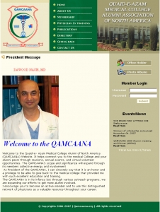Quaid-E-Azam Medical College Alumni Association of North America,Cheap Website Design, Website Designing, Designers, 5 Page Website, HTML Website, Website Template, Template Designing, One End Solution, Logo Design