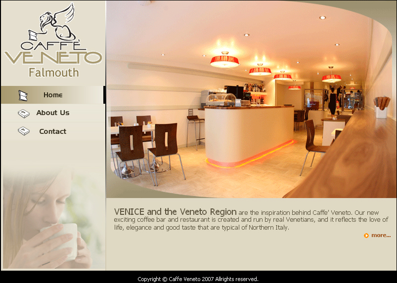 Caffe Veneto Falmouth,CMS Website, Database Website, Product Catalogue, Admin Driven Website, News System, Customize System, Open Source, Joomla, Word Press, Nuke Content Management System, News Management System, Products Management System, Categories Management System, Photo