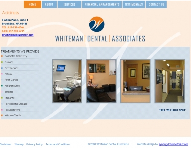 Whiteman Dental Associates,CMS Website, Database Website, Admin Driven Website, News System