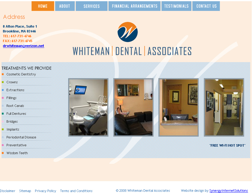Whiteman Dental Associates,CMS Website, Database Website, Admin Driven Website, News System