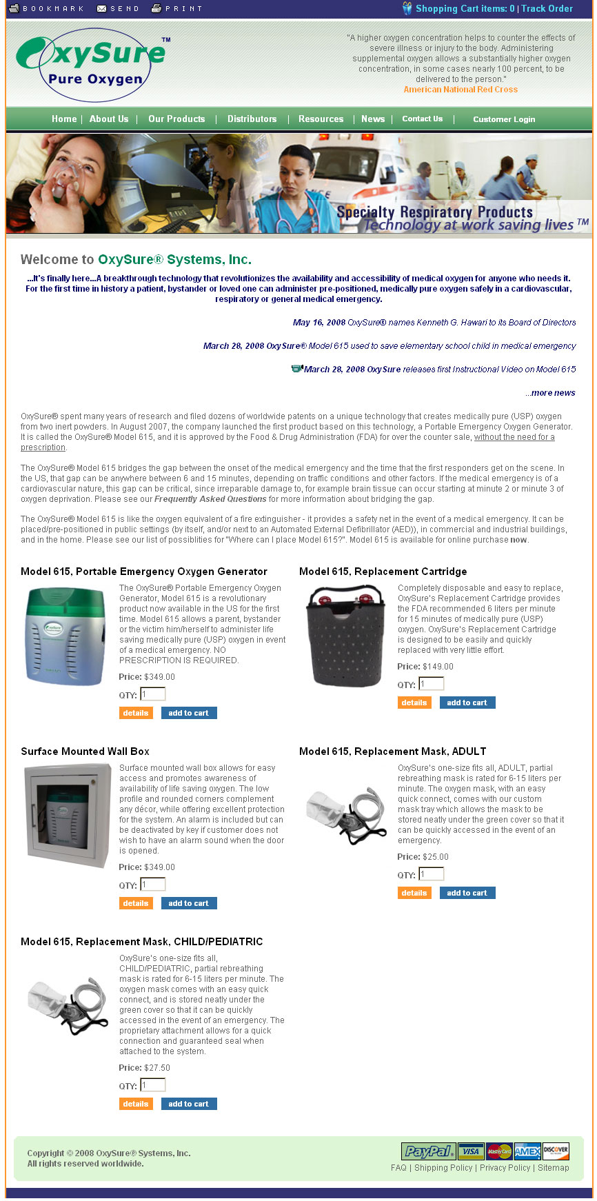 OXY Sure Inc.,Online Shopping Cart, Customized Shopping System, Cheap Shopping Solution, FedEx Process, USPS Process, PayPal IPN, Autorize.Net, Cybersource Solution,