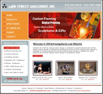 33rd Street Galleria,Cheap Website Design, Website Designing, Designers, 5 Page Website, HTML Website, Website Template, Template Designing, One End Solution, Logo Design
