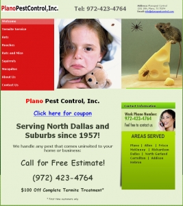 Plano Pest Control,Cheap Website Design, Website Designing, Designers, 5 Page Website, HTML Website, Website Template, Template Designing, One End Solution, Logo Design