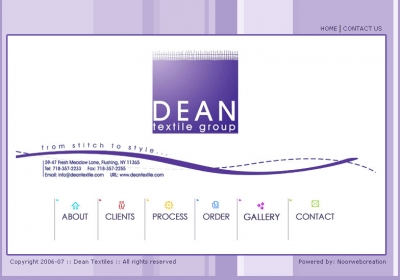 Dean Textile Group,Cheap Website Design, Website Designing, Designers, 5 Page Website, HTML Website, Website Template, Template Designing, One End Solution, Logo Design
