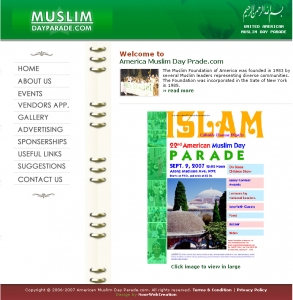 Muslim Day Parade,Cheap Website Design, Website Designing, Designers, 5 Page Website, HTML Website, Website Template, Template Designing, One End Solution, Logo Design