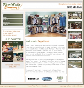 Regal Closet Company,CMS Website, Database Website, Admin Driven Website, News System, Categories base Gallery System, Categories System